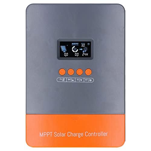 01 02 015 Controlador de Carga Solar MPPT, 60a DC 12V/24V/36V/48V Regulador de Panel Solar Dispositivo de Descarga de Carga de Panel Fotovoltaico con Pantalla LCD