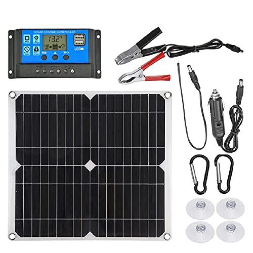 100w Panel Solar Dual 12v / 5v USB con Controlador 30A Células solares Impermeables Células solares polivinílicas para automóvil Yate RV Batería Ch