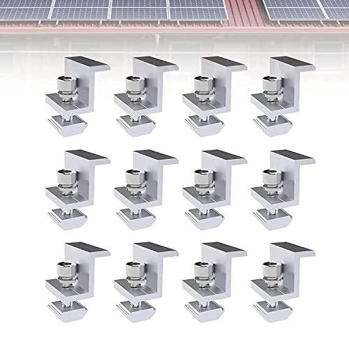 16 Piezas Montaje De Panel Solar Soporte Z,Juego de soportes z panel solar con tuercas y tornillos,Abrazadera De Soporte De MóDulo Solar,soporte de montaje para panel solar