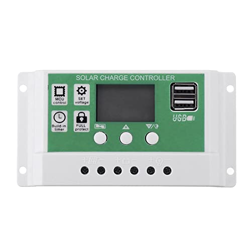 20A 12V/24V Controlador de Carga Solar PWM Cargador de BateríA Regulador PV para BateríA de Plomo-áCido - BateríAs de Litio