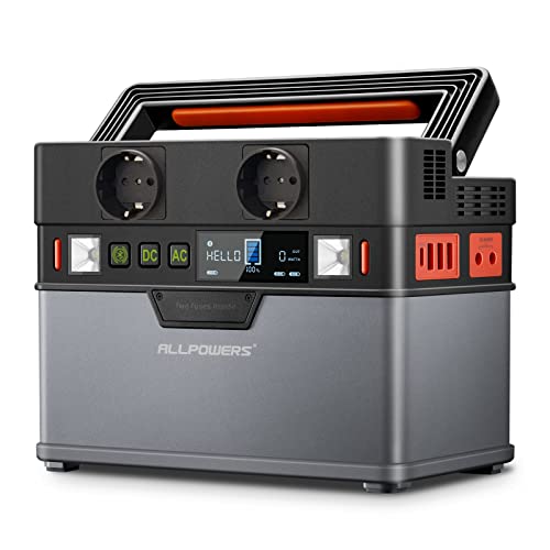 Allpowers Generador solar portátil (288 Wh / 78000 mAh), fuente de alimentación de emergencia con inversor de corriente CC/CA, radio, para camping y uso doméstico, cargado