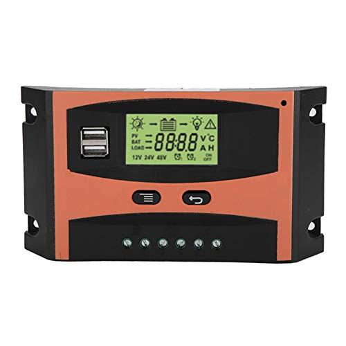 Aramox 12V / 24V MPPT Regulador de panel solar Controlador de carga solar automático con pantalla LCD(30A)