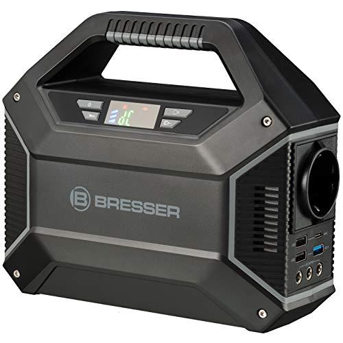 Bresser Estación de alimentación móvil de 100 W para telescopios u Otros Dispositivos electrónicos con 3 Puertos USB y 1 Conector de 230 V