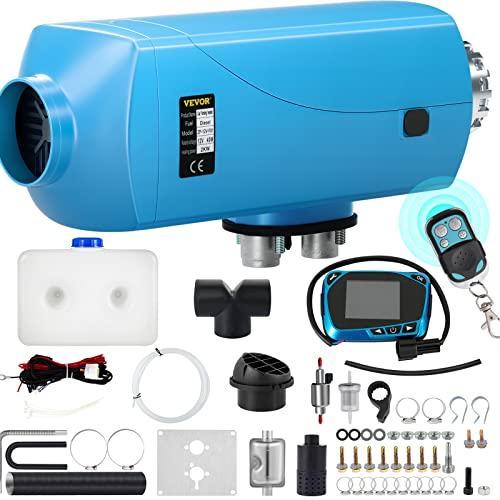 Calentador diesel 12v, silenciador, calentador de aire diesel de 2kw, tanque de combustible 5L, calentador de estacionamiento diesel, con interruptor LCD azul y control remoto