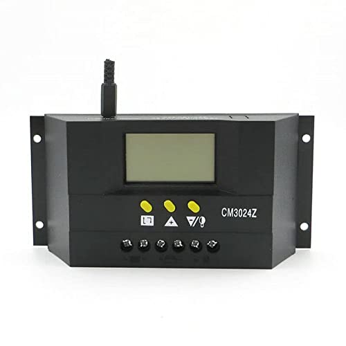 Controlador de carga del regulador de batería del panel solar 30A, controlador de carga de batería USB dual TOTMOX 1000W 12/24V, controlador de carga solar de carga PWM