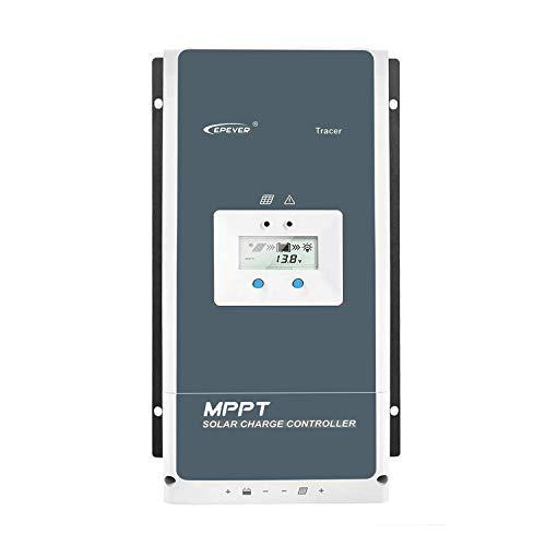 EPEVER® 100A MPPT Regulador de carga solar Serie Tracer AN con 12V/24V/36v/48v Auto Max 200V 5000W Entrada Negativo Regulador solar a tierra apto para batería de gel sellado de plomo-ácido AGM (100A)