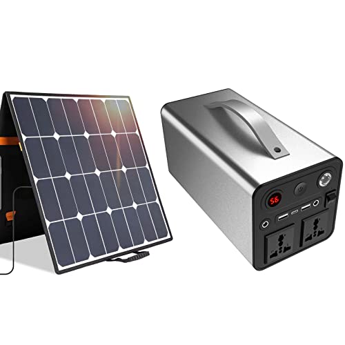Estación de energía portátil de 300 W con panel solar de 30 W, generador solar para viajes de campamento al aire libre, apagón, energía doméstica