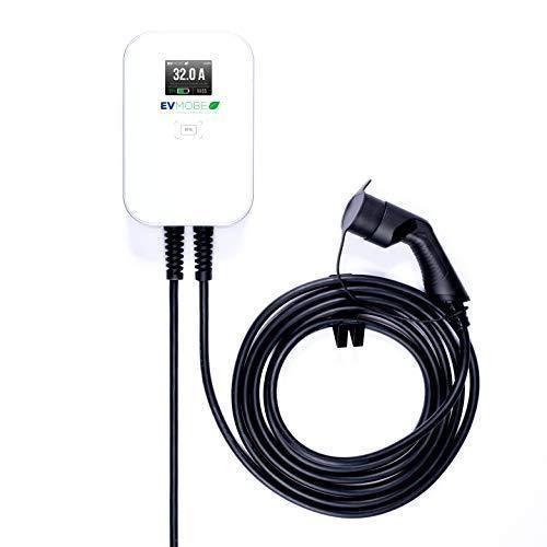 EVMOBE Cargador EV con Lector RFID para Coche Eléctrico e Híbrido con Manguera, 7.4kW, 32A, IP67, Incluye Tarjeta RFID, Punto de Carga Coche Eléctrico y para batería Coche Híbrido
