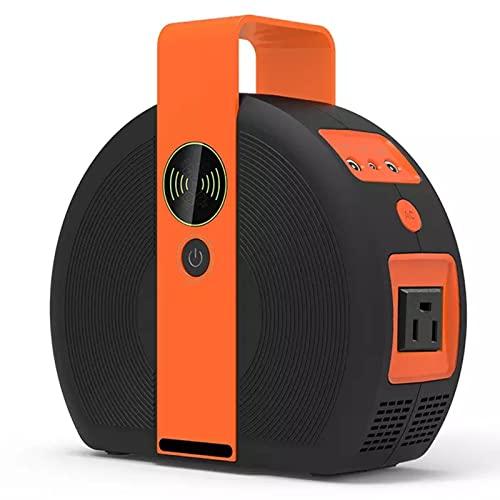 FMHCTB Generador Solar 100W Estación de energía portátil 155Wh Cargador de Respaldo para Exteriores con Carga rápida USB Tipo-C Salida de CA para videocámara de Camping Emergencia en el hogar,Orange
