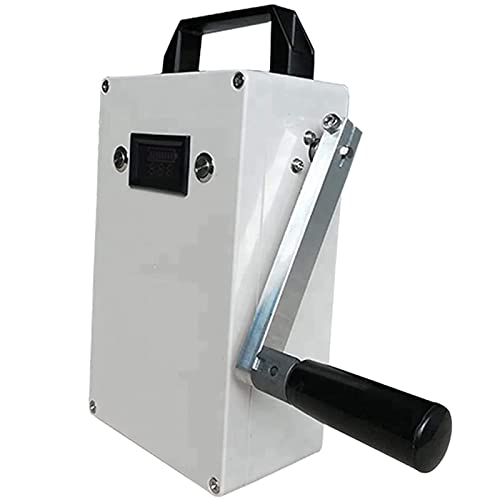 Generador de 150 W Manivela Manual Fuente de Alimentar de Emergencia Iluminación Dinamotor Coche Teléfono Móvil Carga Estación de Energía Solar Batería de Respaldo,Silver,20 * 12CM