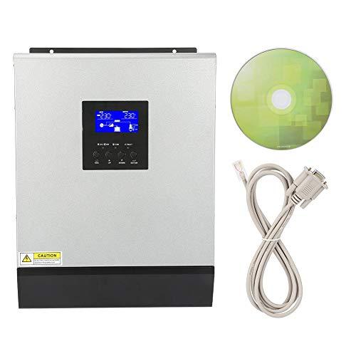 Inversor Híbrido Multifunción, 3KVA 2400W 24V Híbrido de Onda Sinusoidal Pura de Alta Frecuencia Inversor Cargador de Red Convertidor de Inversor de Potencia con Controlador Solar 50A para el Hogar