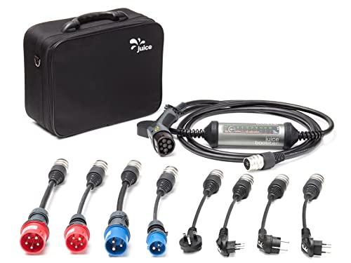 Juice Booster 2 - Cargador para Coche eléctrico Tipo 2 I Wallbox portátil hasta 22kW I Opcional Cable de extensión hasta 25 Metros I Resistente al Paso de vehículos de hasta 3 toneladas