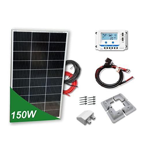 Kit 150W CAMPER 12V panel solar placa monocristalina células PERC de alta eficiencia para caravanas autocaravanas