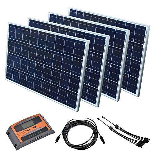 Kit solar de 12 V, sistema de isla para autocaravana, módulo solar, regulador de carga, 400 W