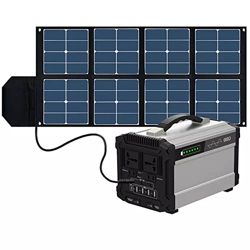 LERSHY Estación De Energía Portátil De 300w con Panel Solar De 120w, Generador Solar Silencioso De Carga Rápida, para Emergencias En El Hogar Al Aire Libre Camping RV