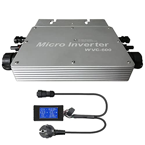 Micro Inversor Conexión A Red Solar 600 W, Inversor Conexión A Red 220 V, Micro Inversor Conexión A Red Energía Solar A Prueba Agua, Micro Inversor, Micro Inversor WVC Impermeable MPPT