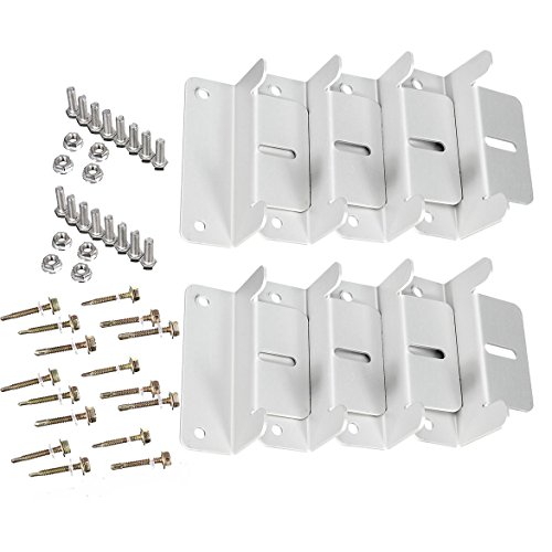 NUZAMAS Juego de 2 soportes en Z para montaje de panel solar para RV, barco, coche, camión, caravana, montaje en casa fuera del techo (8 unidades en total)