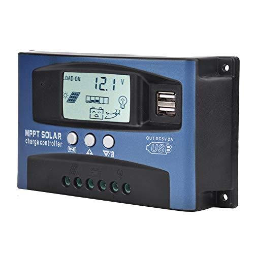 Outbit Controlador de Carga de batería de Paneles solares - YCX-003 30-100A MPPT Controlador de Carga del regulador de Panel Solar 12V/24V Seguimiento de Enfoque automático(YCX-003-100A)