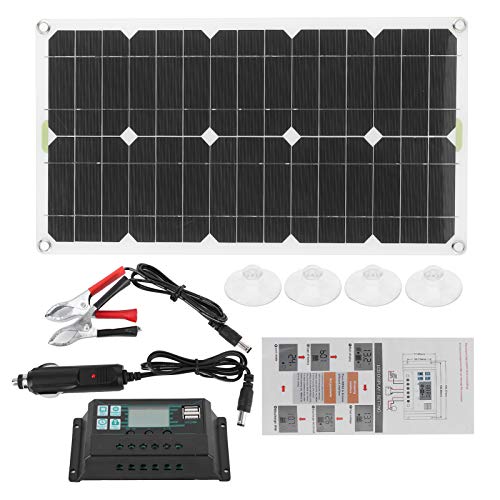 Panel Solar portátil, Panel de células solares Módulo Solar portátil monocristalino, Panel Solar USB Salida USB de 180 W para Recarga de teléfonos