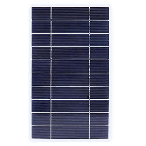 plplaaobo 8W 5V Panel Solar policristalino, módulo fotovoltaico de Alta eficiencia Cargador de batería Solar para Exteriores Fuente de alimentación móvil