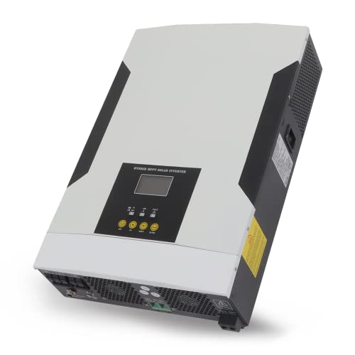 SUNON PRO 5500W 48V DC 127A Sistema de Inversor HíBrido Solar, DC A AC SPWM Inversor de Onda Sinusoidal Pura con Monitoreo Remoto WiFi, Controlador de Carga Solar MPPT 100A