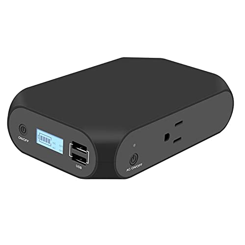 XMGJ Banco De Energía Portátil, Cargador De Viaje Incorporado CA 110V / 220V Salida Carga USB Dual para Computadora Portátil Teléfono Celular 65W Batería Energía De Emergencia para Exteriores