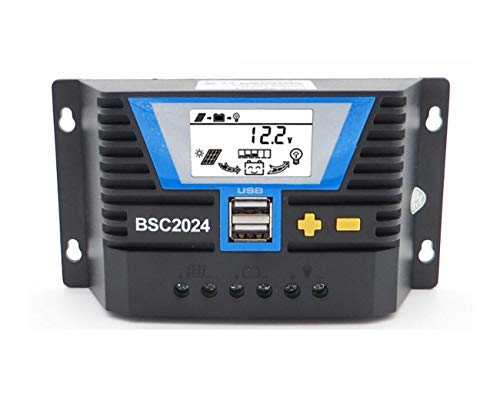 20A 12V 24V LCD Panel Solar Batería de Litio Regulador Regulador de Carga USB