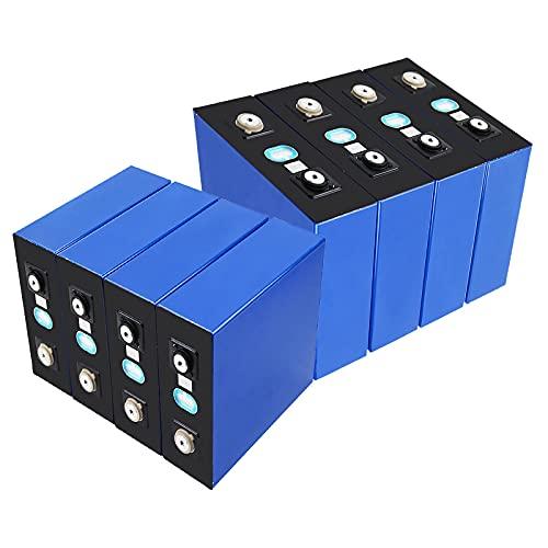 3.2v 200ah LifePo4 batería 12V 24V 48v batería de ciclo profundo, adecuada para sistema solar / RV camper / bricolaje batería de litio de coche batería de fosfato de hierro y litio,3.2v/200ah,8pcs