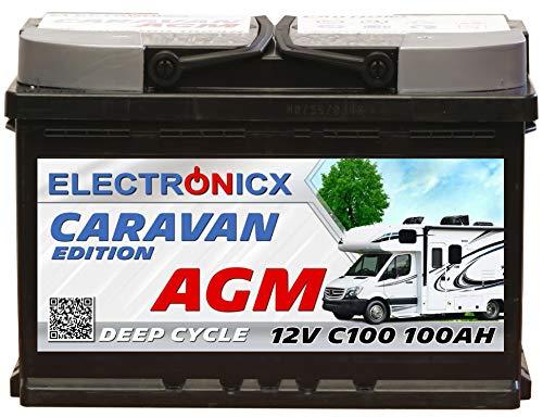 Batería AGM 12v 100Ah Electronicx Caravan Edition V2 batería solar 12v acumulador 12v baterías solares suministro batería 12v agm batería caravana camper gel batería 12v 100ah acumulador solar mover