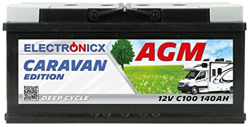 Batería AGM 12v 140Ah Electronicx Caravan Edition V2 batería solar 12v acumulador 12v baterías solares suministro batería 12v agm batería caravana camper gel batería 12v 140ah acumulador solar mover