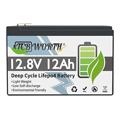 Batería de 12V 12AH ​​LiFePO4 Grado A Celdas con ciclo profundo BMS más de 10000 veces, adecuado para solar, RV, remolque, motor de arrastre, barco, serie de soporte y paralelo