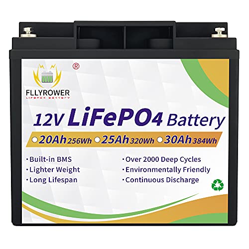 Batería de 12V 20AH ​​LiFePO4 Grado A Celdas con ciclo profundo BMS más de 10000 veces, adecuado para solar, RV, remolque, motor de arrastre, barco, serie de soporte y paralelo