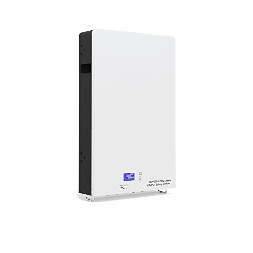 Batería de Litio Batería de fosfato de Hierro y Litio 48V200AH, generación de energía Solar fotovoltaica, batería de Almacenamiento de energía de 10KWh montada en la Pared (Size : TKPW7500)