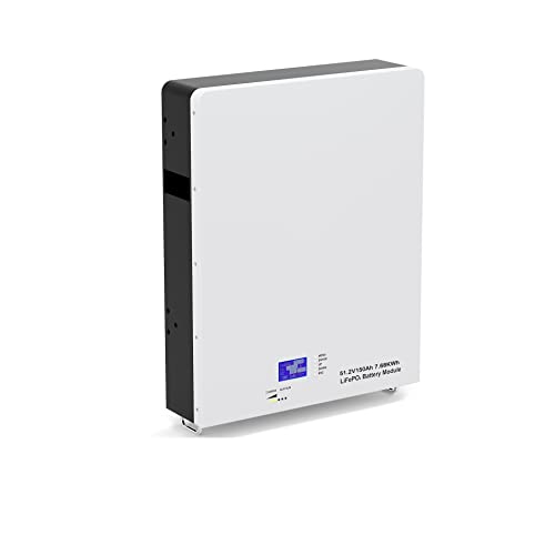 Batería de Litio Paquete de batería de fosfato de Hierro y Litio montado en la Pared de generación de energía de Almacenamiento de energía Solar fotovoltaica 48V150AH (Size : TKPW7500)