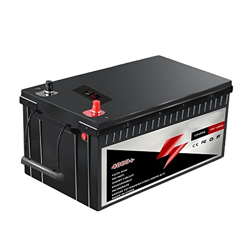Batería Lifepo4 24V 100Ah 120Ah LiFePO4 Batería incorporada 120A BMS 4000 + Ciclos Batería Recargable for RV/Camper Solar Marine Overland/Van
