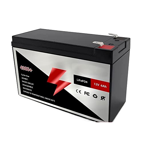 Batería Lifepo4 4000 Cycles12V 6Ah LiFePo4 Batería de Baja autodescarga lifepo4 Batería Recargable for Kid Scooters Pesca Solar