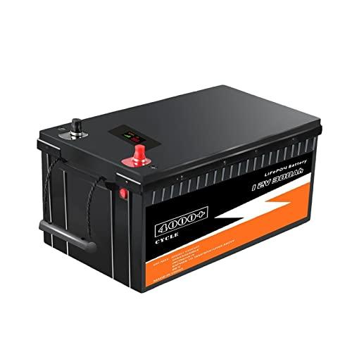 Batería Lifepo4 Paquete de batería LiFePo4 de 12V, 24V, 48V, 100Ah, 200Ah, 280Ah, 300Ah, baterías de Hierro y Litio, BMS Integrado for Barco Solar (Color : 12V 300Ah Pack)