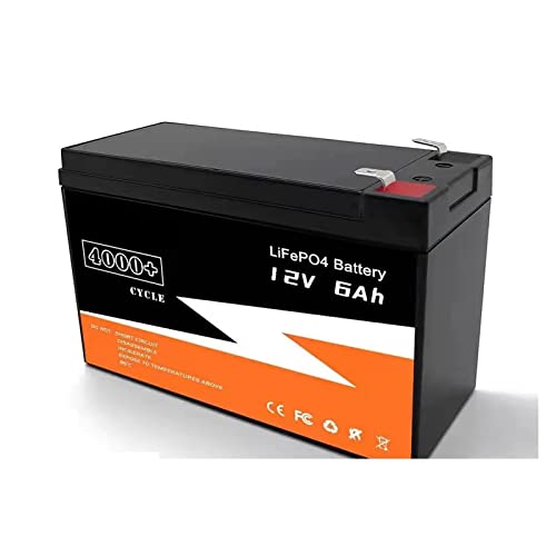 Batería Lifepo4 Paquete de batería LiFePo4 de 12V y 6Ah, batería LiFePO4 de 12V y 24V de Hierro y Litio de 6Ah for Chico, Scooter, Motor de Barco