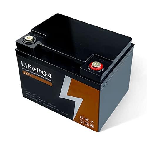 Bateria Litio 12V 100Ah Batería LiFePO4 Fosfato de Hierro y Litio Energía de Emergencia con 4000+ Ciclo Profundo y Protección BMS 12.8V Bateria para RV, Solar, Marina, Casa,100ah