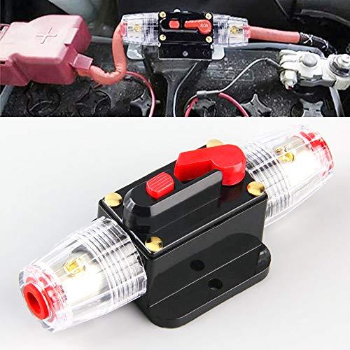 Bestine Interruptor de circuito en línea de audio de coche de 12 V-24 V, soporte de fusibles, bloque de fusibles en línea para sistema inversor solar de audio de coche, protección 150 A