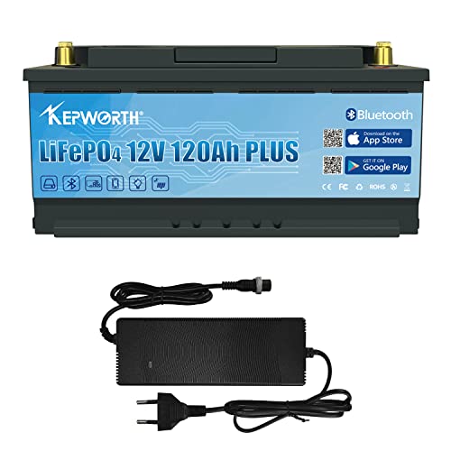 Bluetooth Batería LifePo4 de 12v 120Ah Más de 10000 ciclos profundos con batería de fosfato de hierro y litio BMS para motor de arrastre Paneles solares RV Barcos fuera de la red