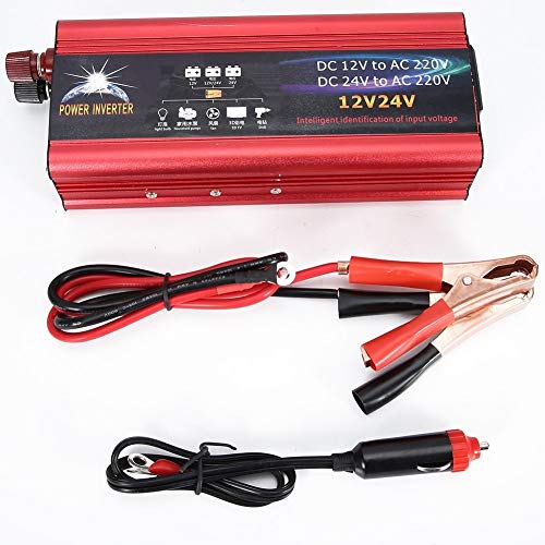 Broco Inversor Convertidor,Universal 12V 24V del coche de la energía solar 6000W del inversor del convertidor de 12V a 220V