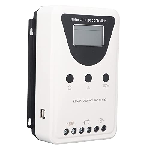 Controlador de carga solar MPPT, detección automática de 48 V, 36 V, 24 V, 12 V, regulador de panel solar con pantalla LCD, lote de soporte, impulso, flotación, carga de ecualización 100A