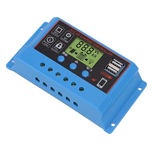 Controlador de Panel Solar Abs Lcd Display 12V 24V Controlador de Carga Solar para Luz de Advertencia de Cartelera (30A)