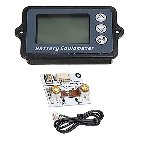 DollaTek TK15 Medidor de Coulomb 5-50A 8-120V con indicador de batería de vehículo eléctrico de Carcasa Detector de Capacidad de fosfato de Hierro y Litio