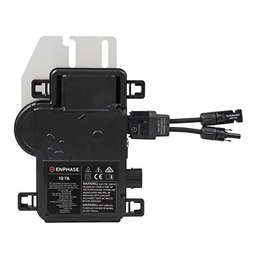 ENPHASE Microinversor IQ7A con cable MC4 incluido | Compatible con módulos de 60 y 72 células o 120 y 144 células partidas. Micro Inversor solar de potencia para paneles solares fotovoltaicos.