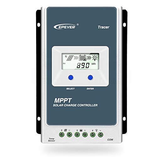 EPEVER 10 A MPPT Controlador de Carga Solar Panel Solar TracerAN Serie con 12 V/24 V CC identificar automáticamente el Voltaje del Sistema (10 A)