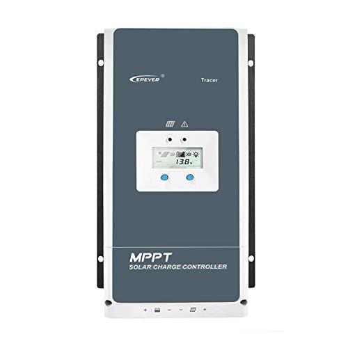 EPEVER® 60A MPPT Regulador de carga solar Serie Tracer AN con 12V/24V/36v/48v Auto Max 150V 3000W Entrada Negativo Regulador solar a tierra apto para batería de gel sellado de plomo-ácido AGM (60A)