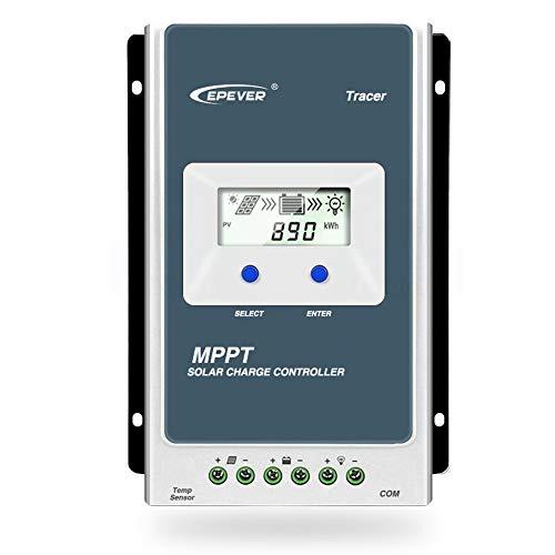 EPEVER MPPT Controlador de Carga Solar Trazador AN Serie 10A/20A/30A /40A con 12V/24V DC Automatically Identifying System Voltage (30A)