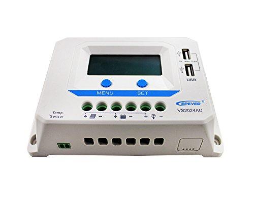 EPEVER PWM VS2024AU 20A Controlador de carga 12/24V max. PV 50V
